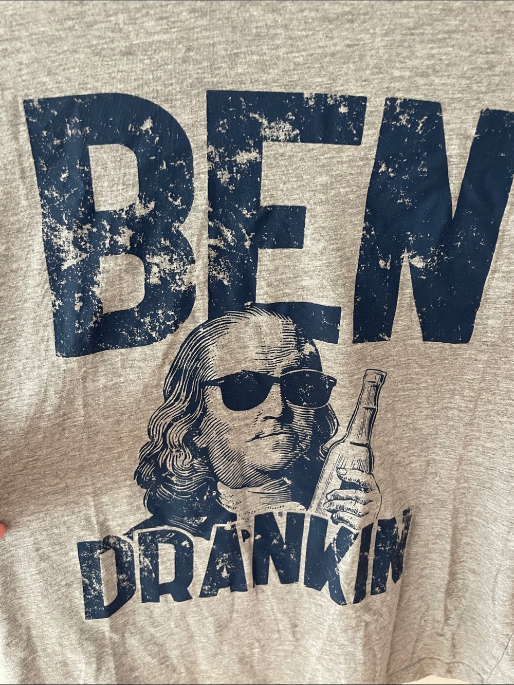 Gray 'Ben Franklin' Graphic Tee - Blue Print